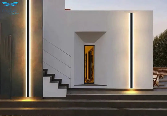 Modern Waterproof Outdoor Long Strip Led Wall Lamp Ip65 Aluminum Wall Light Garden Porch Sconce