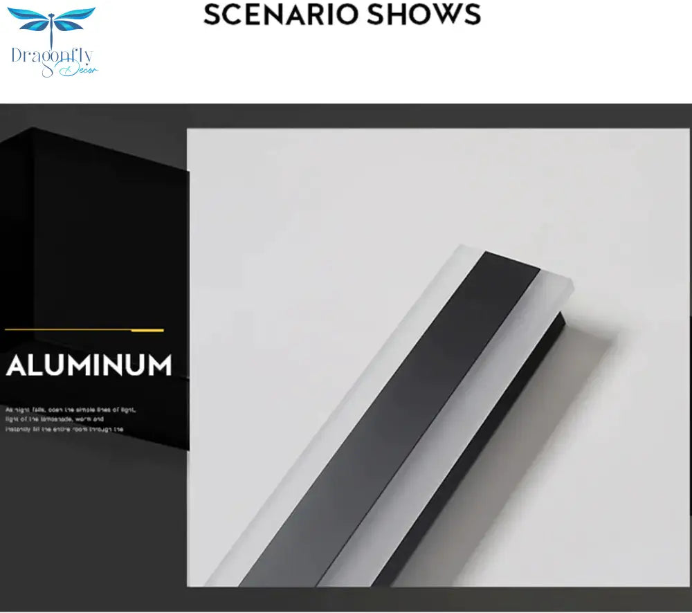 Modern Waterproof Outdoor Long Strip Led Wall Lamp Ip65 Aluminum Wall Light Garden Porch Sconce