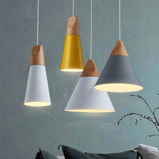 Modern Wood Pendant Lights Led Hanglamp Colorful Lamps For Restaurant/Bar Lighting Luminaire Home