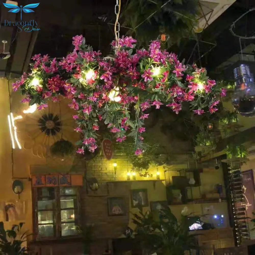 Music Dining Bar Flower Chandelier Net Red Shop Plant Pendant Light Innovative Artistic Lighting