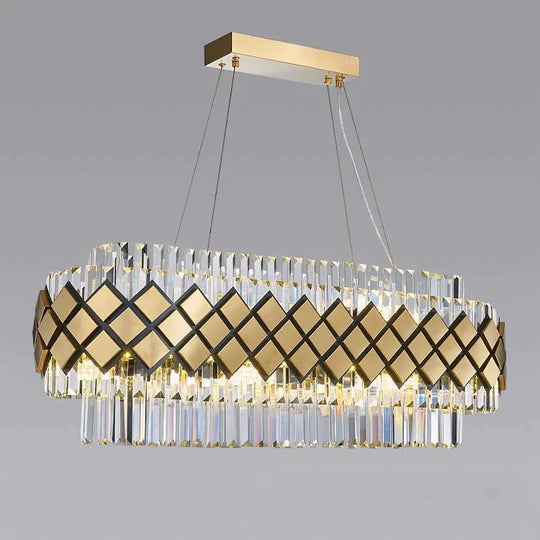 Neva 2 - Designer Alloy And Crystal Led Chandelier For Dinning Room Living Room