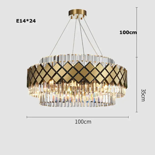 Neva - Designer Crystal Led Chandelier For Dinning Room Living Room Dia100Cm