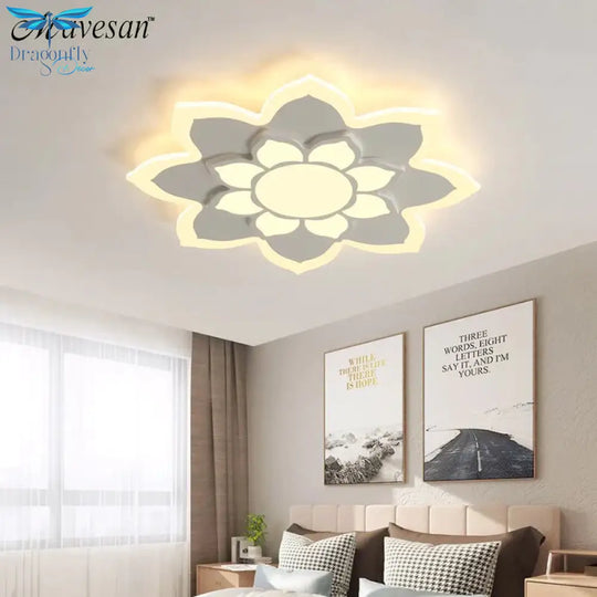 New Arrival Led Ceiling Lights Lamp With Remote Control And Flower Designer For Child Bedroom Study