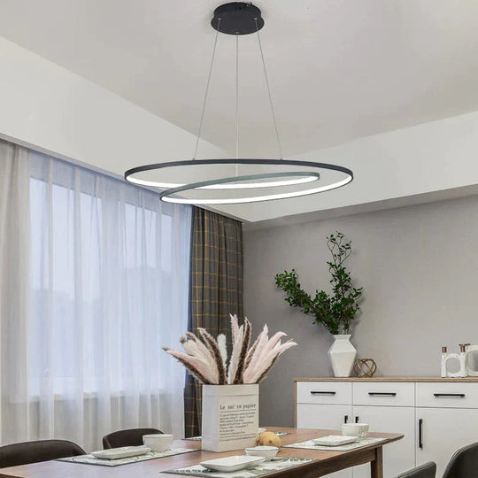 New Arrival Modern Led Pendant Lights For Living Room Dining Matte Black/White Hanging Lamp