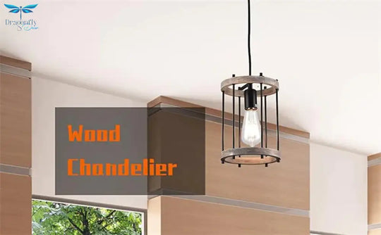 New Chandelier Living Room American Solid Wood Simple Creativity Pendant