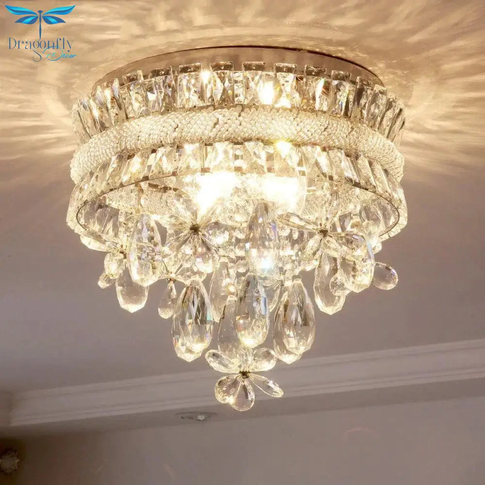 New Creative Led Crystal Pendant Lights Round Dining Room Lamp Modern Indoor Lighting For Living