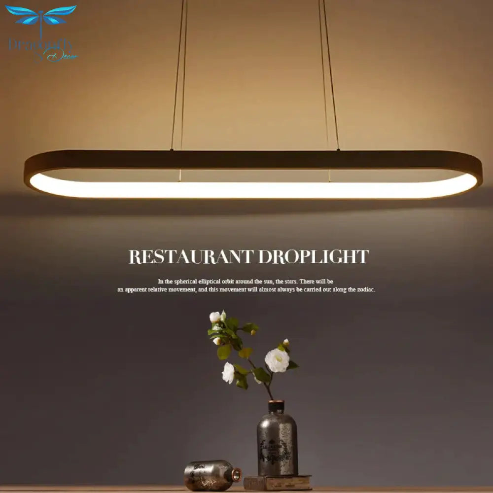 New Creative Modern Led Pendant Lights Kitchen Acrylic + Metal Suspension Hanging Cceiling Lamp For