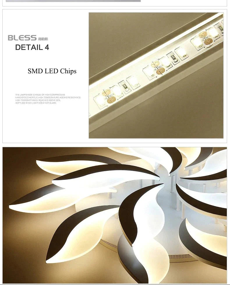 New Design Acrylic Modern Led Ceiling Lights For Living Study Room Bedroom Lampe Plafond Avize