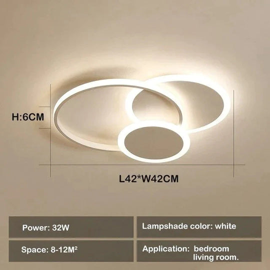 New Led Ceiling Lights Living Room Bedroom Round Square Lighting Fixtures Dimmable Modern Dome