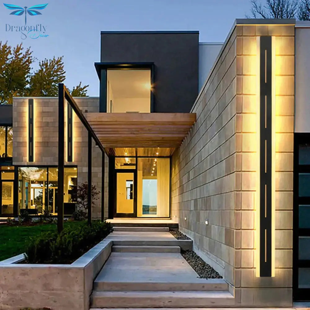 New Led Outdoor Wall Light Waterproof Aluminum Lamp With Remote Garden Porch Sconce 110V 220V