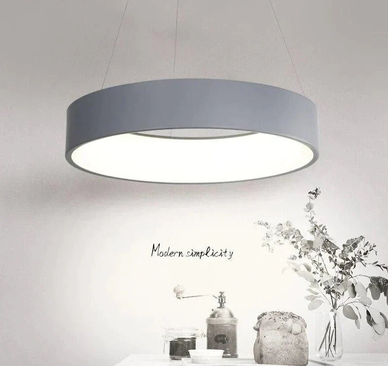 New Led Simple Pendant Lights Lamp For Living Room Lustre 3 Round Shape Ceiling Fixtures