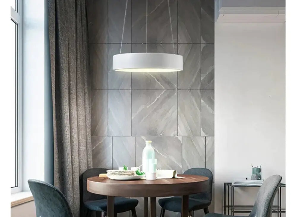 New Led Simple Pendant Lights Lamp For Living Room Lustre 3 Round Shape Ceiling Fixtures White /