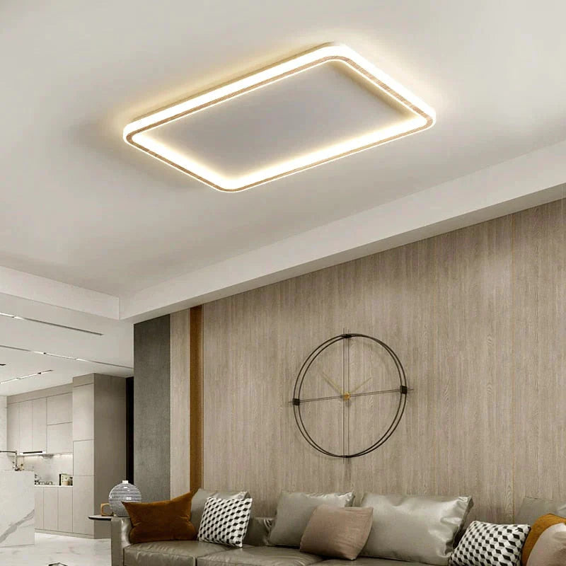 New Modern Black White Ultra - Thin Led Ceiling Light Rectangular Round Bedroom Lamp Living Room