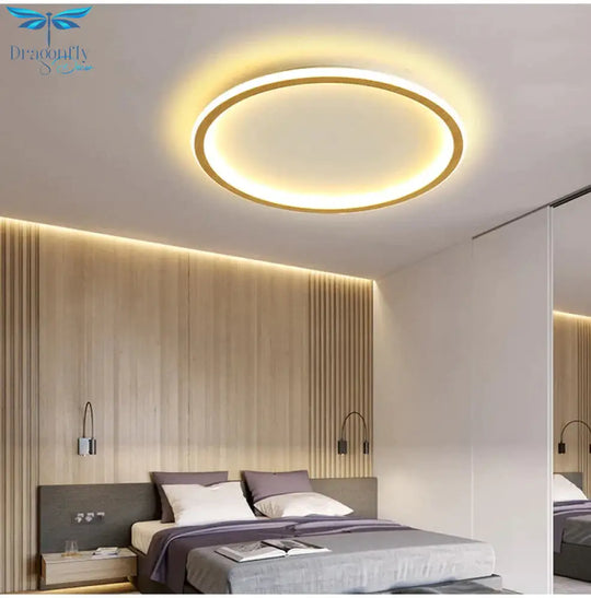 New Modern Black White Ultra - Thin Led Ceiling Light Rectangular Round Bedroom Lamp Living Room