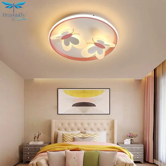 New Modern Butterfly Decorative Led Ceiling Lights Study Living Children Room Kid Bedroom Salon