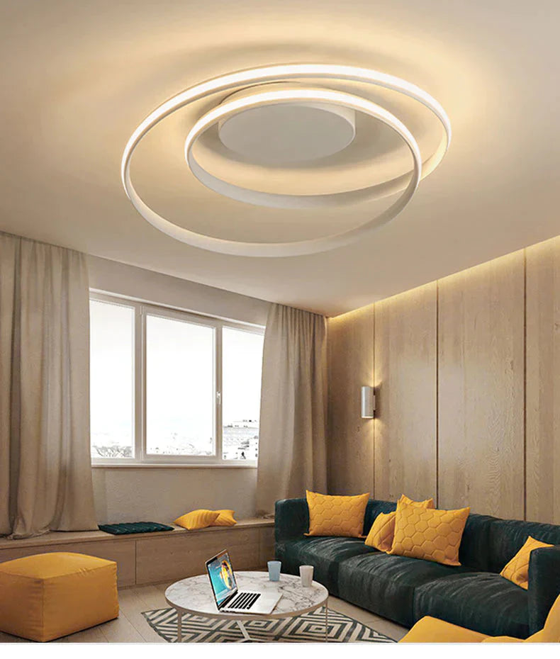 New Modern Ceiling Light For Living Room Bedroom Dining White&Black Aluminum Alloy Lamp Fixtures