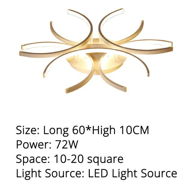 New Modern Led Ceiling Light For Living Room Bedroom White Color Dimmable With Remote Lighting Lamp