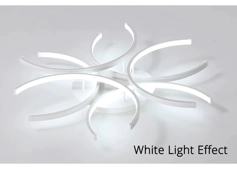 New Modern Led Ceiling Light For Living Room Bedroom White Color Dimmable With Remote Lighting Lamp