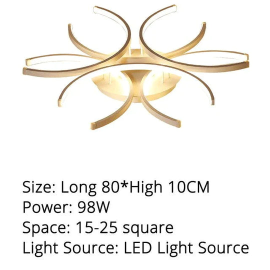 New Modern Led Ceiling Light For Living Room Bedroom White Color Dimmable With Remote Lighting Lamp