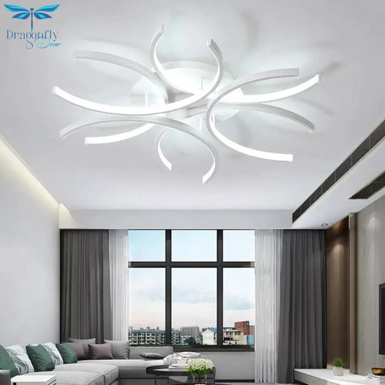New Modern Led Ceiling Light For Living Room Bedroom White Color Dimmable With Remote Lighting Lamp