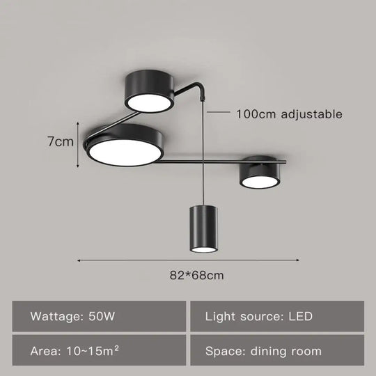 New Modern Led Chandeliers Lights Living Dining Room Study Bedroom Hall Kitchen Lamps Simple