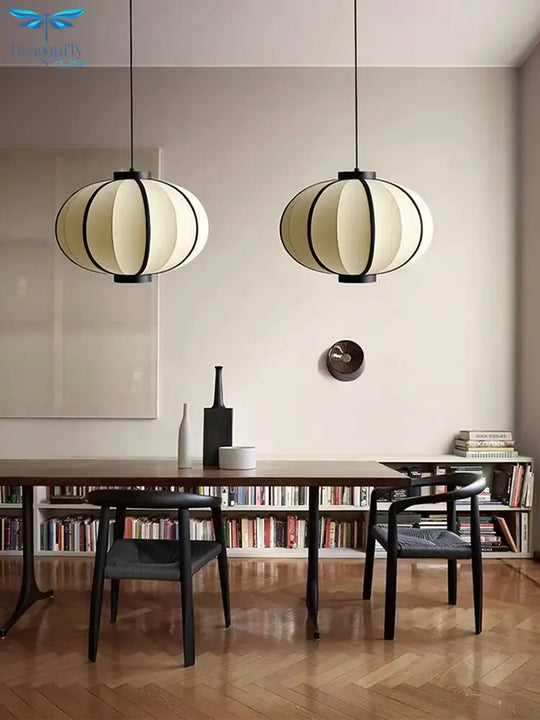 New Retro Lantern Pendant Lights Led E27 Zen Art Indoor Lighting Living Room Restaurant Tea Aisle