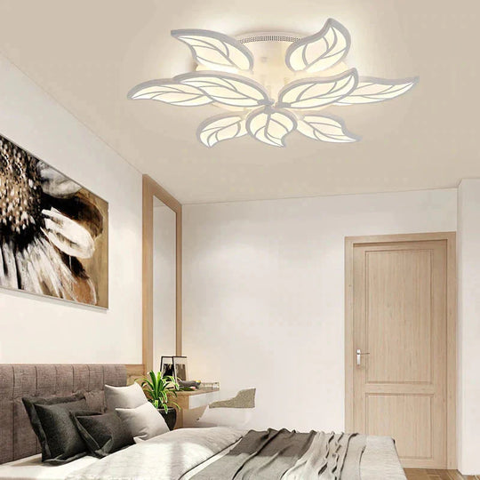 New Style Led Ceiling Light Leaf - Shape For Living Room Study Bedroom Home Decoration Lamp