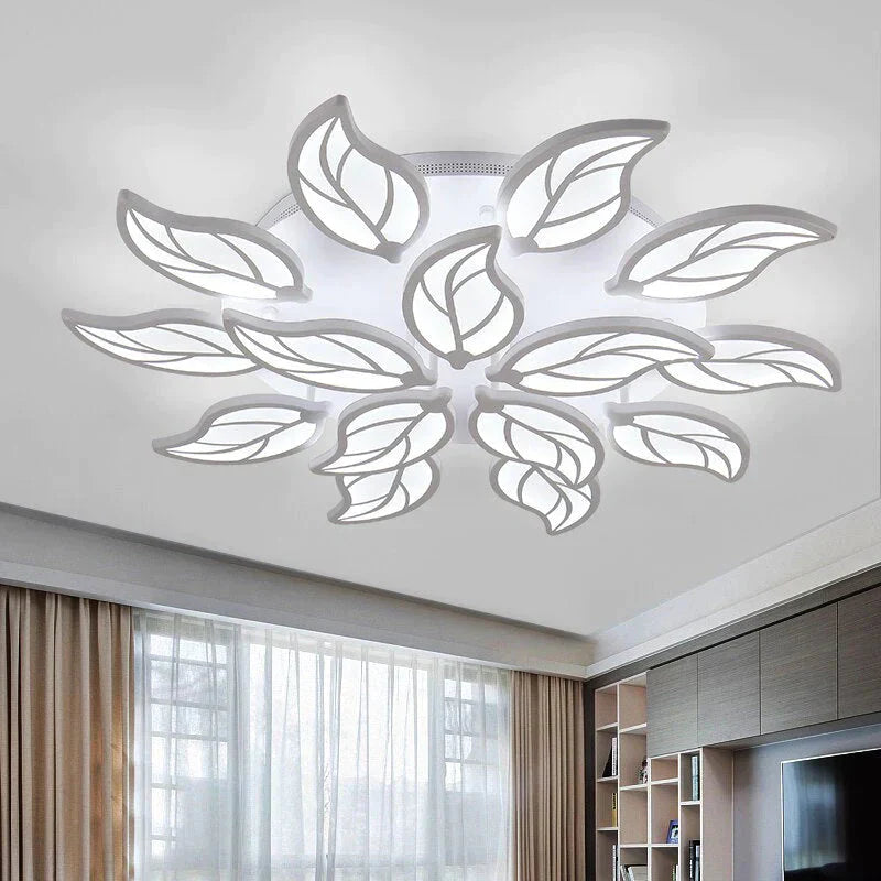 New Style Led Ceiling Light Leaf - Shape For Living Room Study Bedroom Home Decoration Lamp