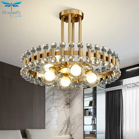 Newly Arrived Crystals Modern Chandelier For Living Room Home Decoration Gold Round Kitchen Fixture