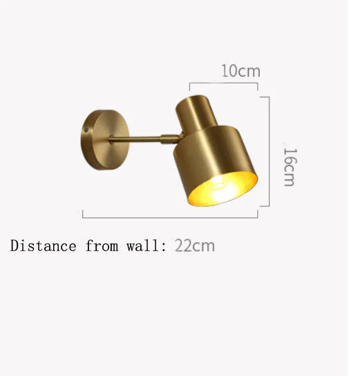 Nordic All - Copper Wall Lamp Bedroom Bedside Simple Modern Creative Aisle Corridor Living Room