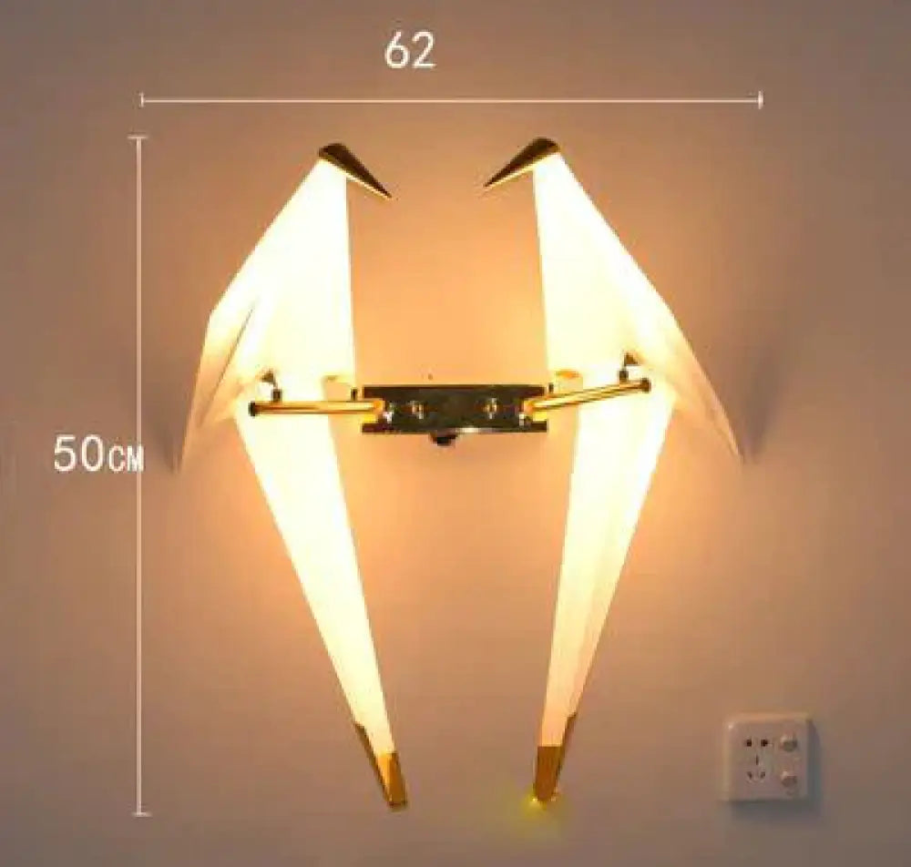 Nordic Bird Iron Pendant Light Paper Crane Led Lamp Suspension Luminaire Loft Living Room