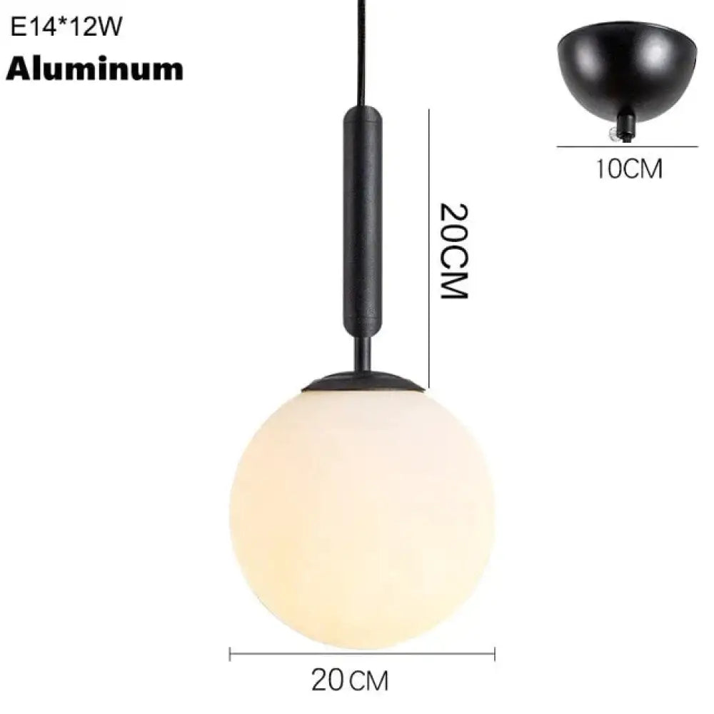 Nordic Brass Aluminum Modern Pendant Light Loft Hanging Lamps Bedside Lamp Kitchen Suspension 20Cm