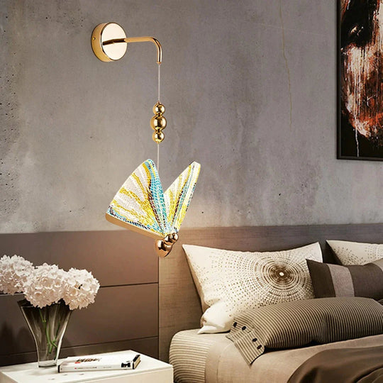 Nordic Butterfly Led Wall Light For Bedroom Wall