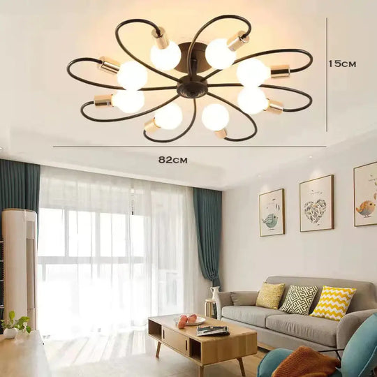 Nordic Chandelier Creative Industrial Style Modern Simple Personality Living Room Lamp Bedroom