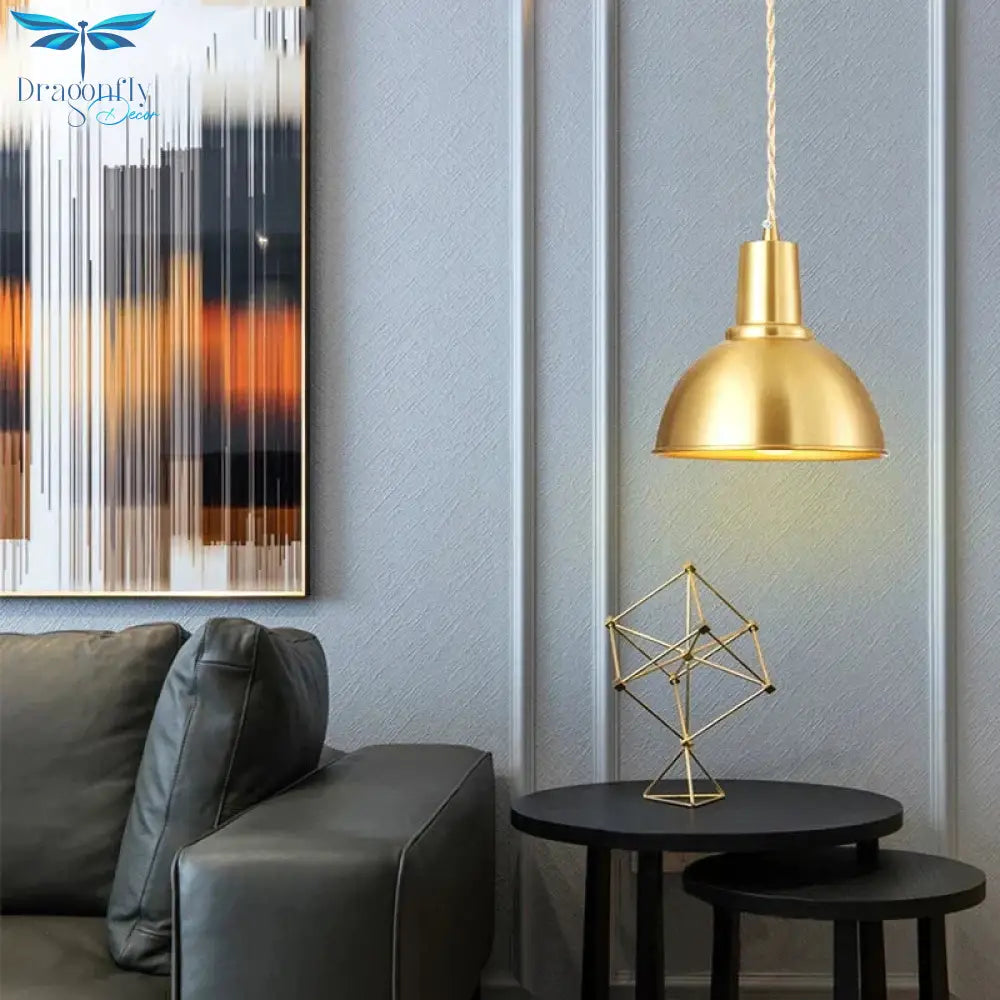 Nordic Copper Led Pendant Lights Bar Cafe Ceiling For Restaurant Bedroom Living Room Industrial