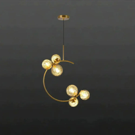 Nordic Corridor Lamp Creative Chandelier Bedroom Glass Light Luxury Decorative Lamps Large Aluminum