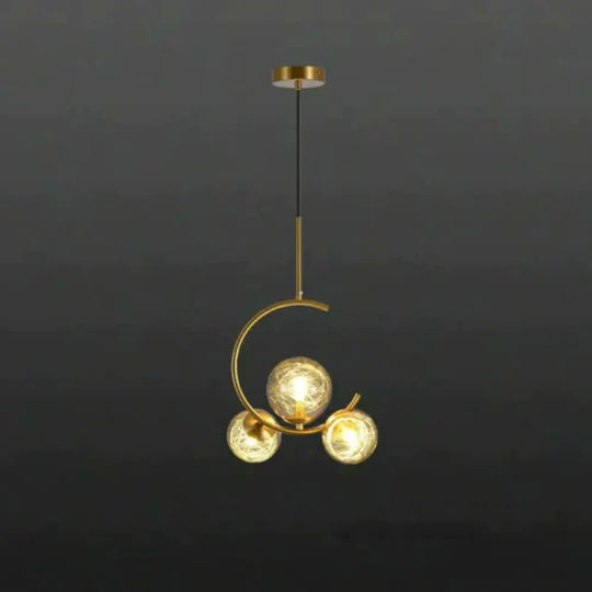 Nordic Corridor Lamp Creative Chandelier Bedroom Glass Light Luxury Decorative Lamps Small Aluminum