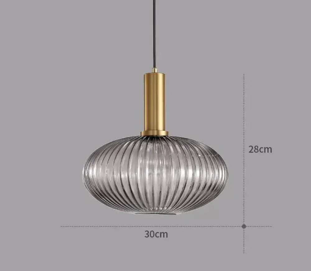 Nordic Creative Bar Restaurant Chandelier Simple Striped Lantern Single Online Celebrity Glass C /
