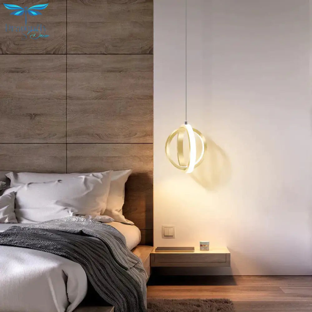 Nordic Creative Bedside Single Head Small Chandelier Personalized Art Restaurant Led Spherical