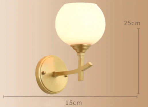 Nordic Creative Luxury Copper Wall Lamp Bedside Corridor Background Home Shop Window Display Lamps