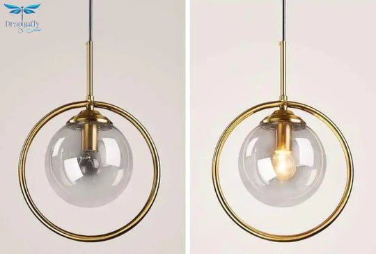 Nordic Creative Minimalist Bar Study Bedroom Bedside Magic Bean Lamp Glass Chandelier Pendant
