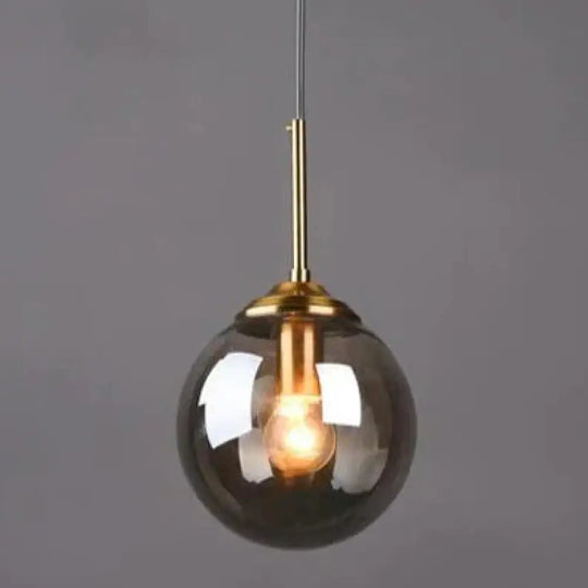 Nordic Creative Minimalist Bar Study Bedroom Bedside Magic Bean Lamp Glass Chandelier Smoke Grey /