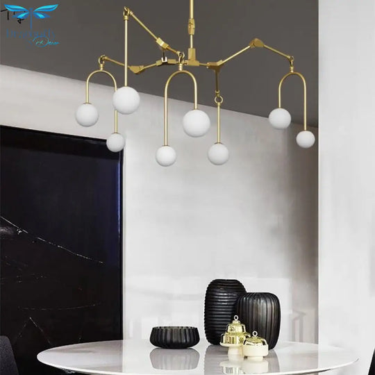 Nordic Design Post - Modern Spider Chandelier Lighting Gold Lustre G4 Led Modern Home Decor Living
