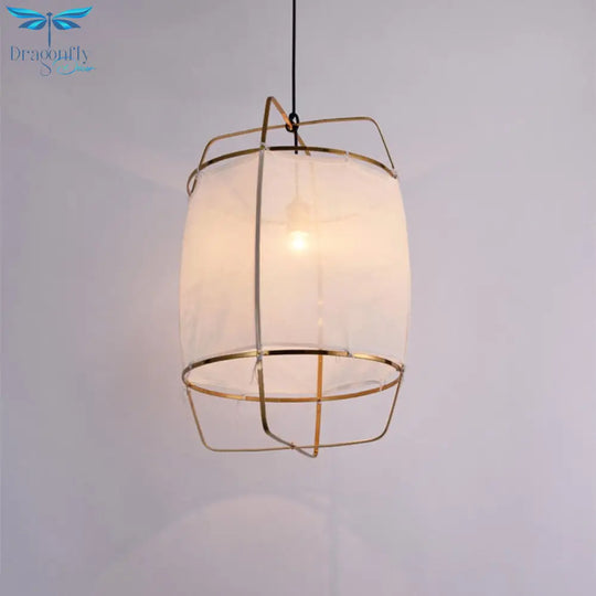 Nordic Design White Linen Cotton Diy Pendant Lights Fabric Lampshade Led Hanging Lamps For Finning
