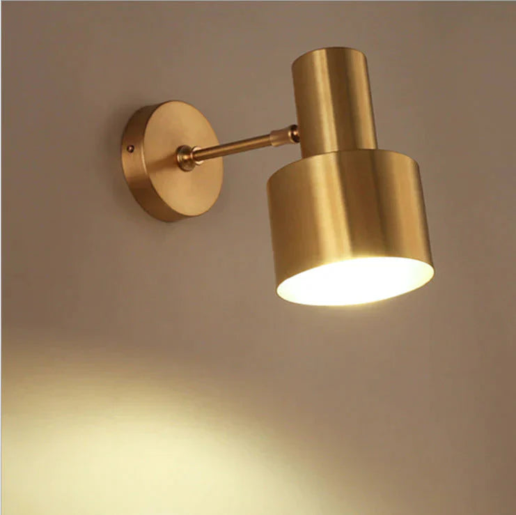 Nordic Golden Living Room Bedroom Bedside Bathroom Copper Wall Lamp Lamps