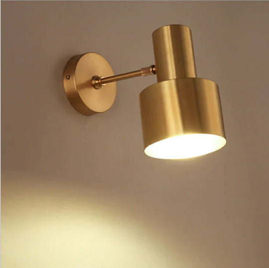 Nordic Golden Living Room Bedroom Bedside Bathroom Copper Wall Lamp Lamps