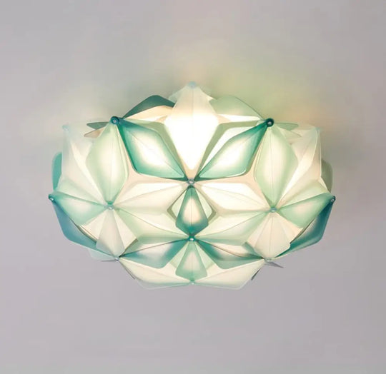 Nordic - Inspired Designer Ceiling Lamp For Warm Bedroom Lighting D50Cm Blue / Cold Light