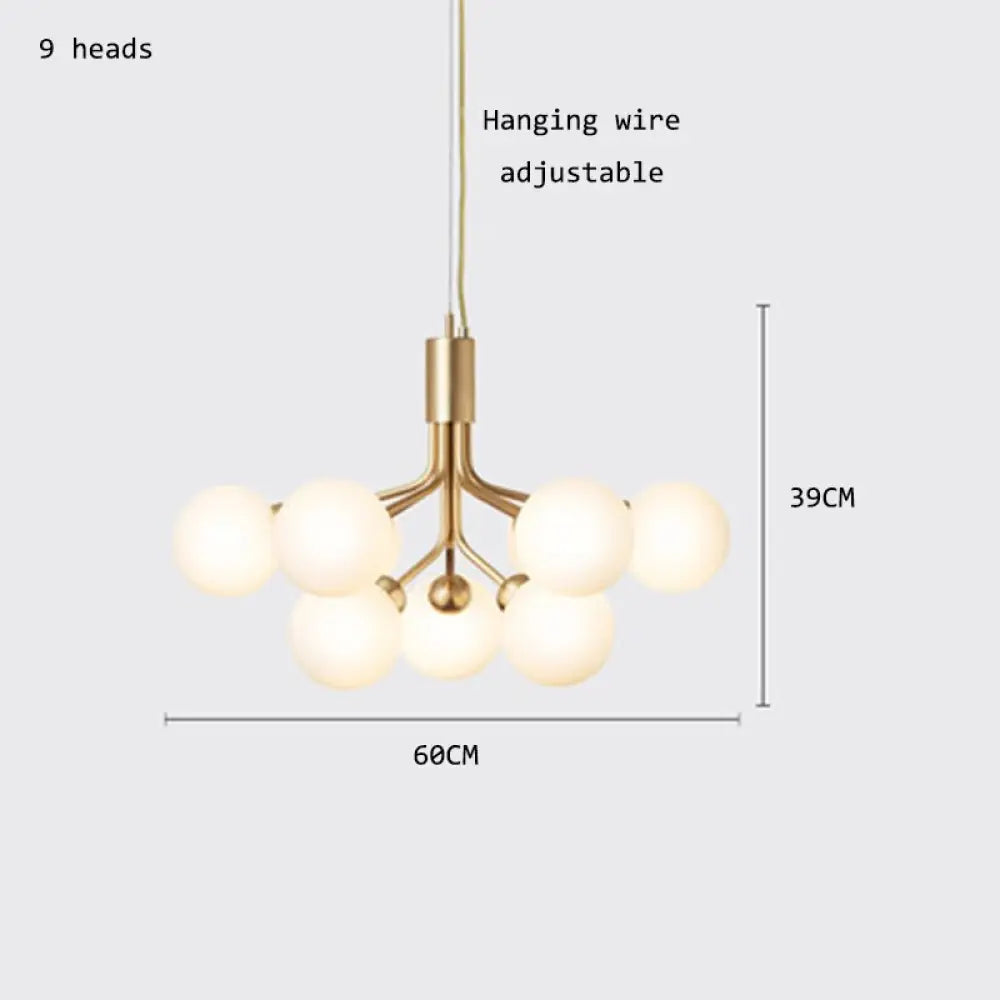 Nordic Led Glass Creative Magic Bean Molecule Chandelier: Modern Lighting For Living Room