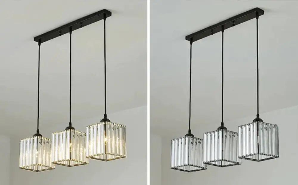 Nordic Led Pendant Lights Crystal Industrial Light For Bar Dining Table Bedroom Modern Living Room