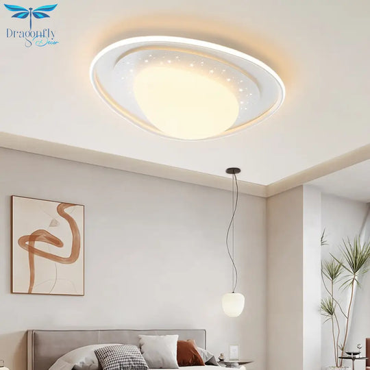 Nordic Led Ring Chandeliers Simple Modern Bedroom Ceiling Lights Personality Creative Lighting Art